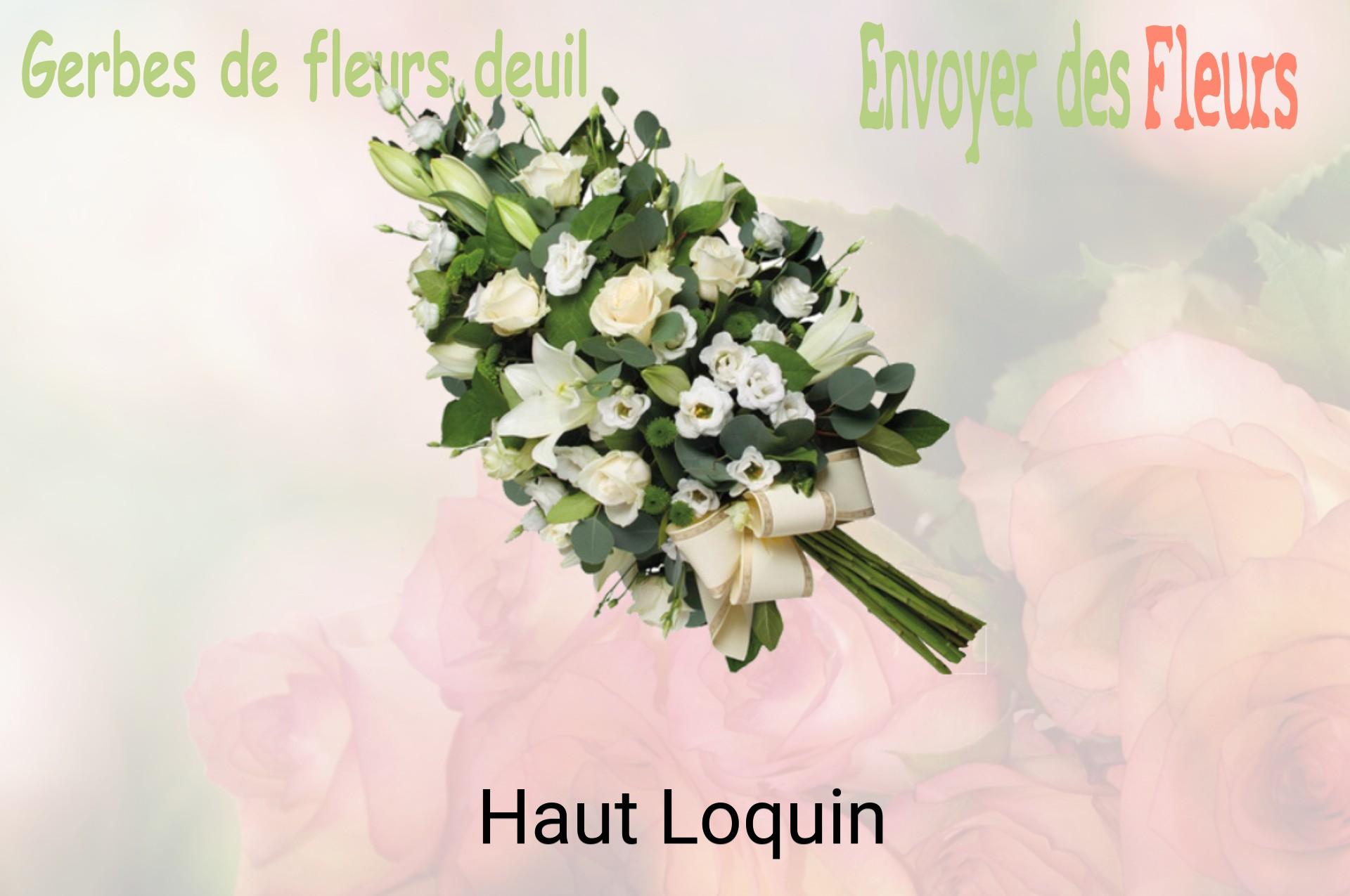 Gerbe de fleurs de deuil livrée à Haut-Loquin